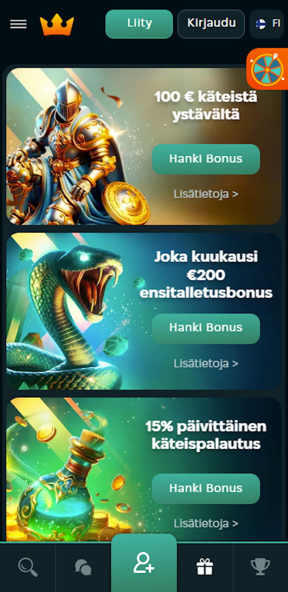 WinsRoyalin tervetulotarjous