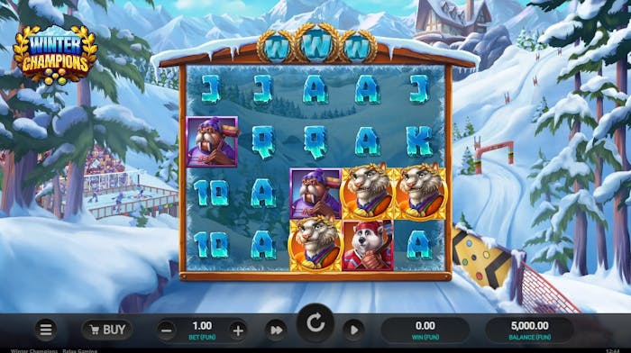 Talviurheiluteemainen Winter Champions kolikkopeli.