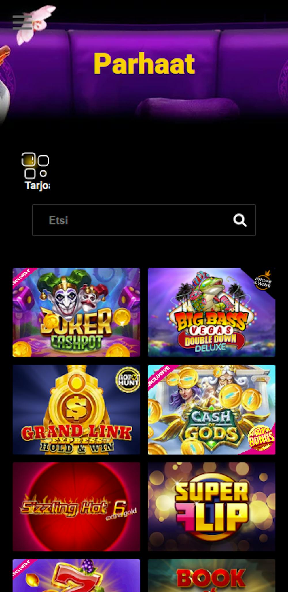 Zet Casino pelit