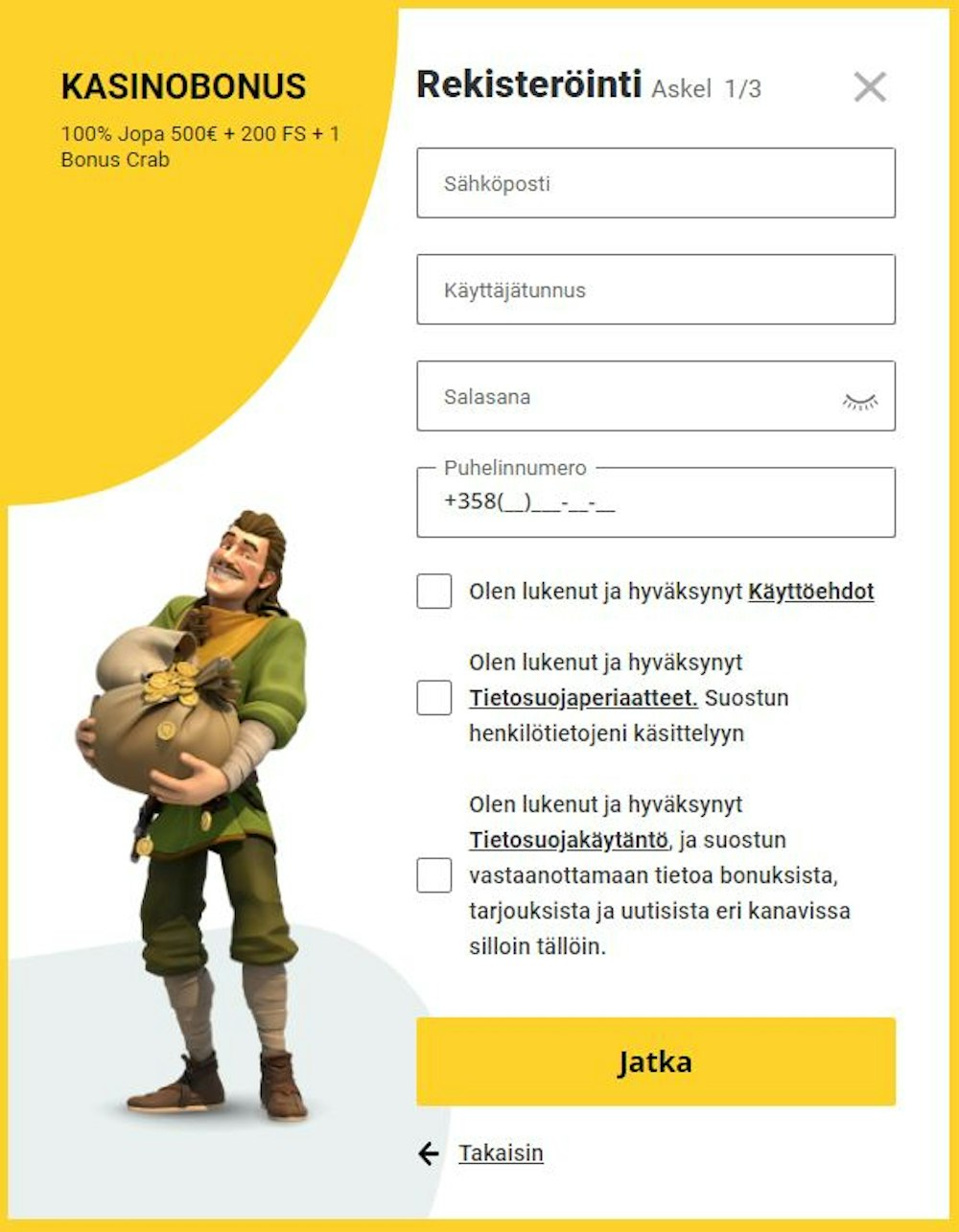 Zet Casinolle rekisteröityminen