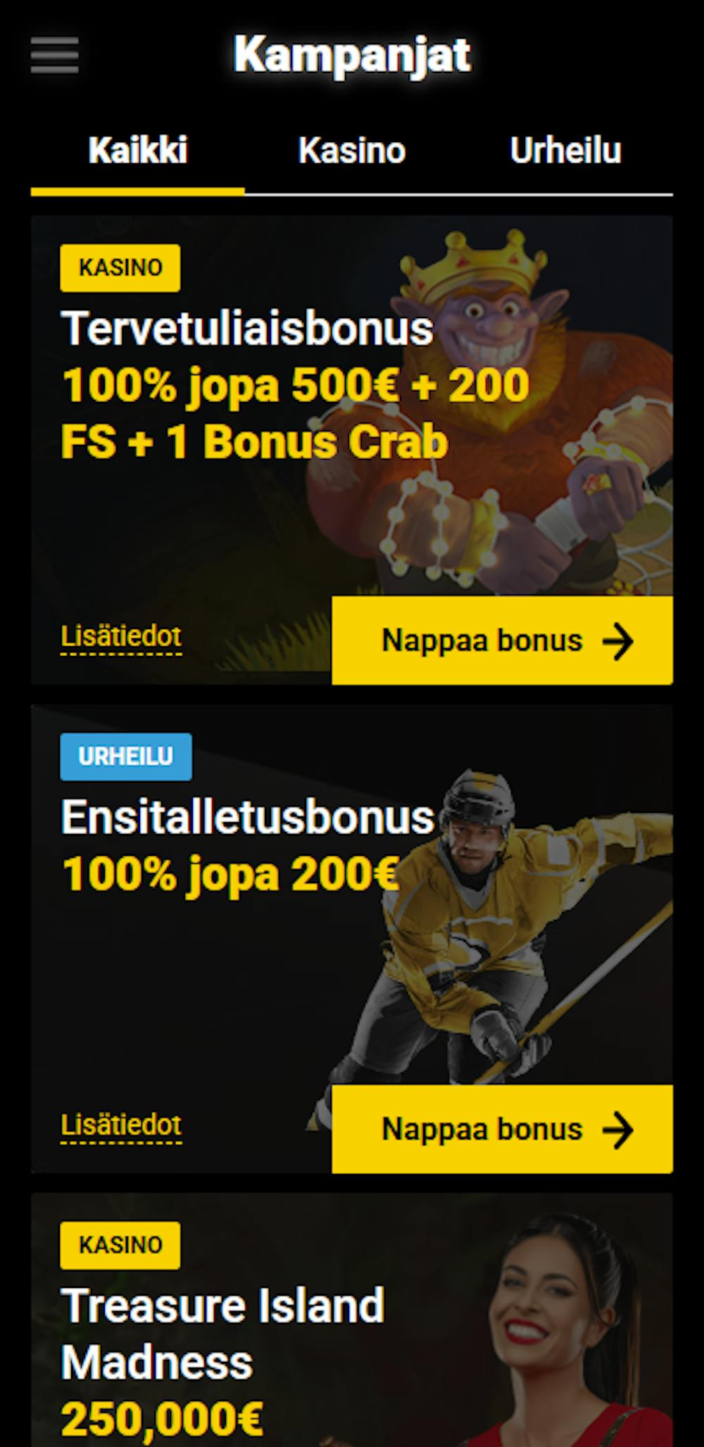 Zet Casino tervetuliaisbonus